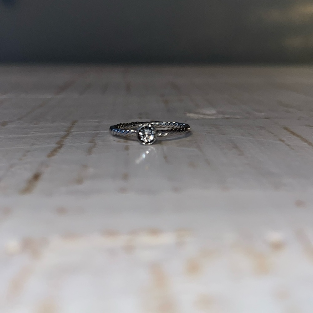 Touchstone Crystal April Birthstone Ring